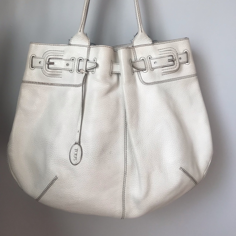 Tod’s Carey Sacca Off White Hand bag